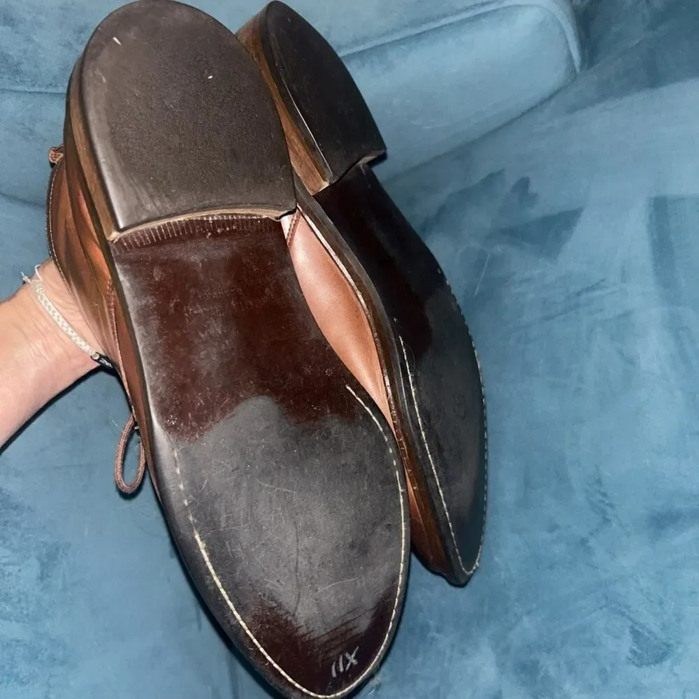 Cole Haan Boots Mens 10 Brown Burnished Leather Ankle box 1